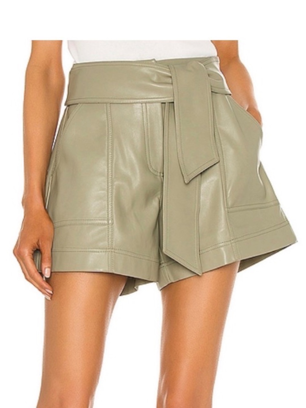 Jonathan SImkai Vegan Leather Shorts
